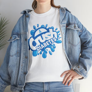 Crush Diabetes Awareness Unisex Heavy Cotton Tee