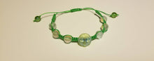 Load image into Gallery viewer, Lime Green Man in the Moon Button bracelet