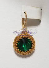 Load image into Gallery viewer, Emerald Green Austrian Crystal earrings